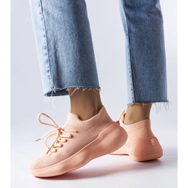 Pinkfarbene Sneaker aus Textil von Lavallée rosa 1
