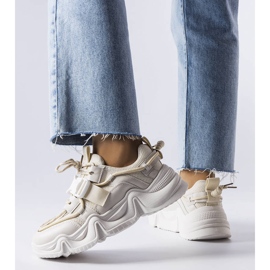 Beige spektakuläre Sneaker von Desforges 1