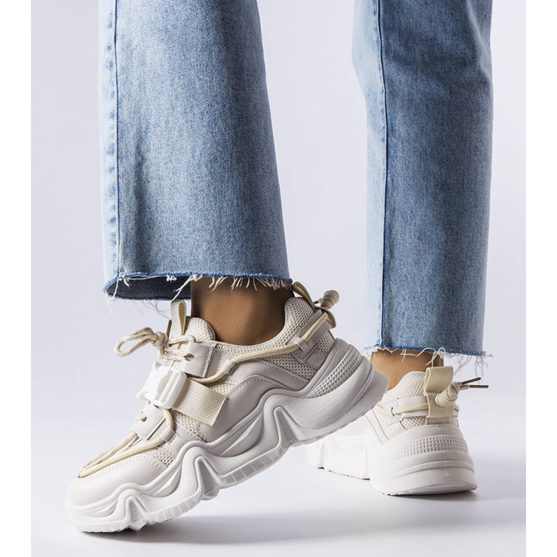 Beige spektakuläre Sneaker von Desforges 1