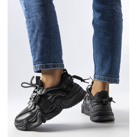 BM Schwarze glamouröse Sneakers von Desforges 1