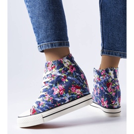 BM Marineblaue Sneaker mit Keilabsatz von Fouquet 2