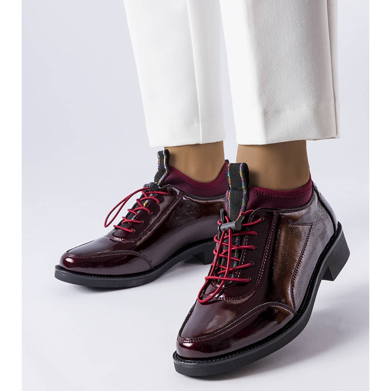 Burgund lackierte Schuhe von Thomazo rot 1