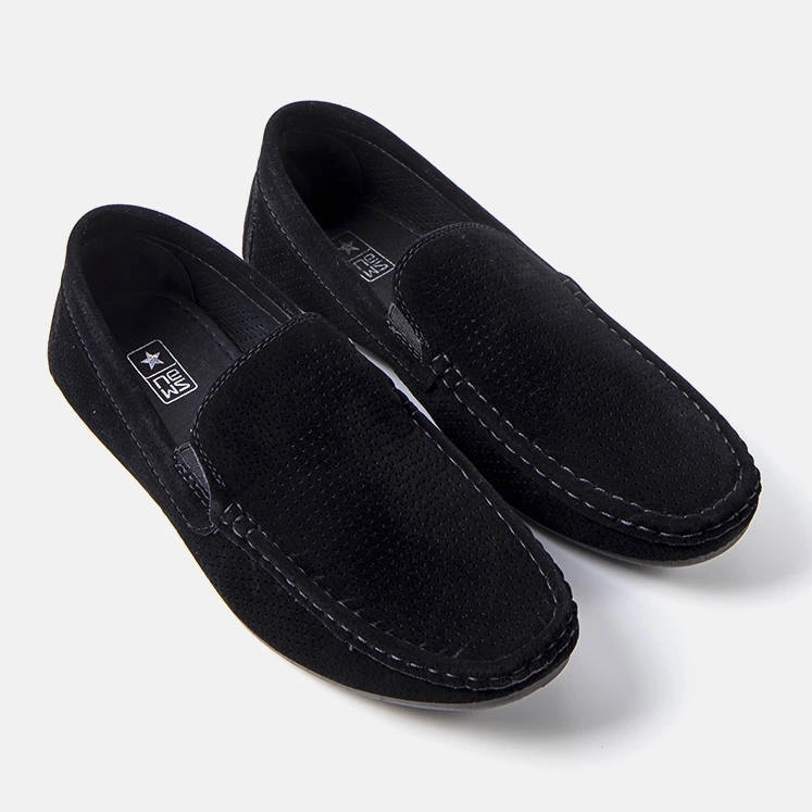 News Schwarzer Herren-Slipper mit Perforation Laberge 1