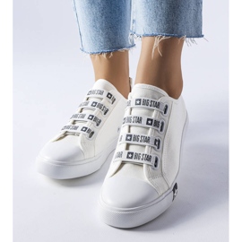 Big Star HH274094 weiße Slip-On-Sneakers 1