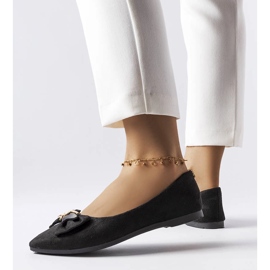 Jetté schwarze Ballerinas mit spitzer Zehenpartie 1