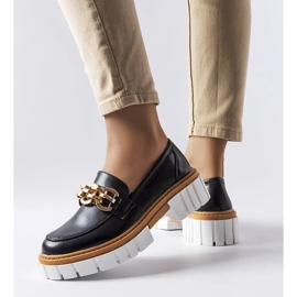 Schwarze Loafer mit dicker Sohle von Casgrain 1