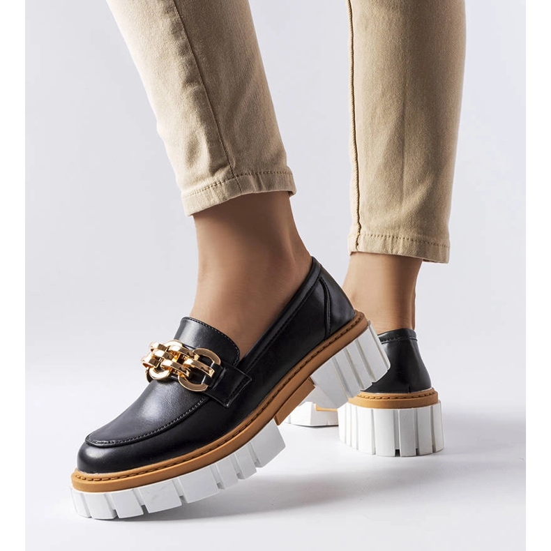 Schwarze Loafer mit dicker Sohle von Casgrain 1