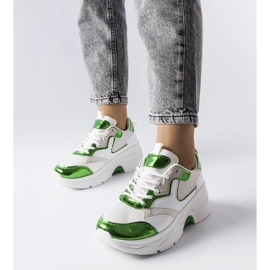 Weiße und grüne Damensneaker von Séguin 1