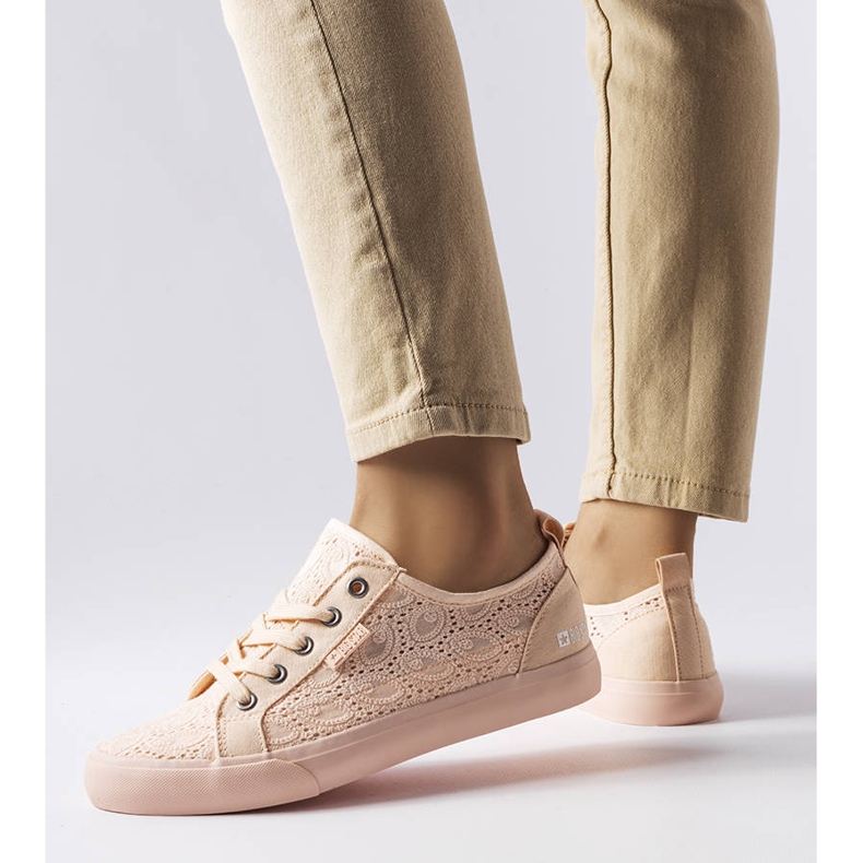 Rosa Turnschuhe mit Big Star-Stickerei JJ274059 1