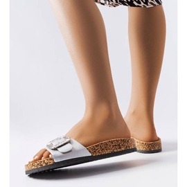 Silberne Objektträger, verziert mit Millicent-Zirkonen silber- 1