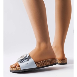 Blaue Sandaletten mit Korksohle von Roy 1