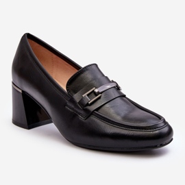 Vinceza Lederpumps auf einem High Heel Black Idona schwarz 2