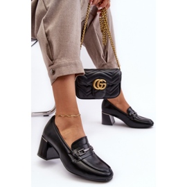 Vinceza Lederpumps auf einem High Heel Black Idona schwarz 1