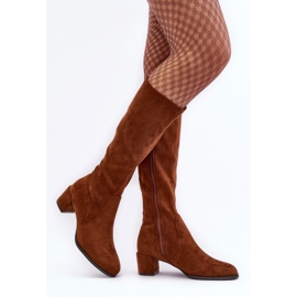 Sergio Leone Klassische braune Harpen-Wildlederstiefel 1