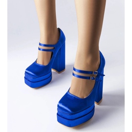 Blaue Pumps mit hohem Absatz von Gabriel 2