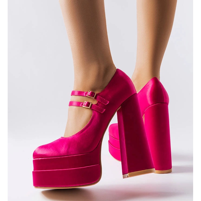 Pinkfarbene Pumps mit hohem Absatz von Gabriel rosa 1