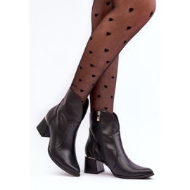 Lewski Shoes Damen-Cowboystiefel aus Leder mit hohem Absatz, Schwarz, Lewski 3166/B/2 2