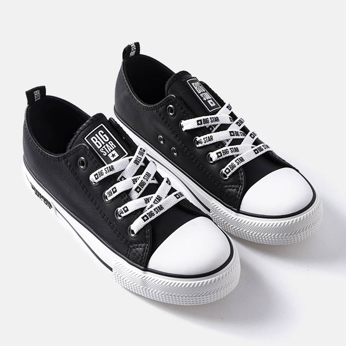 Schwarze Big Star Kinderturnschuhe KK374039 1