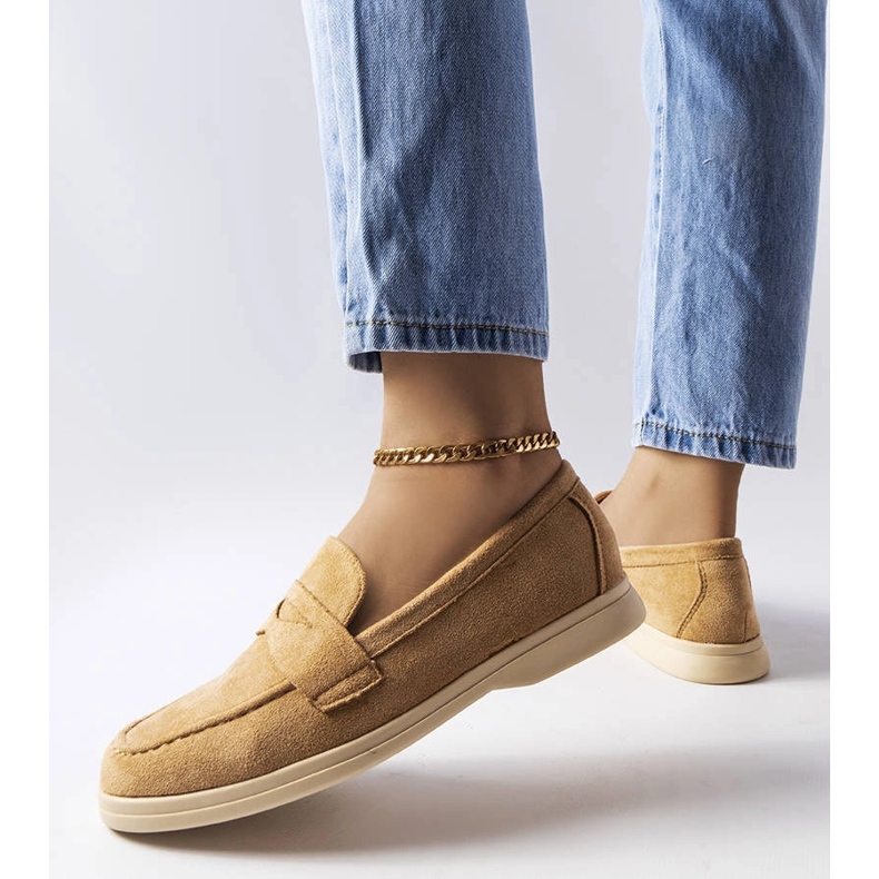 Beige Mokassins aus Öko-Wildleder von Ferragus 1