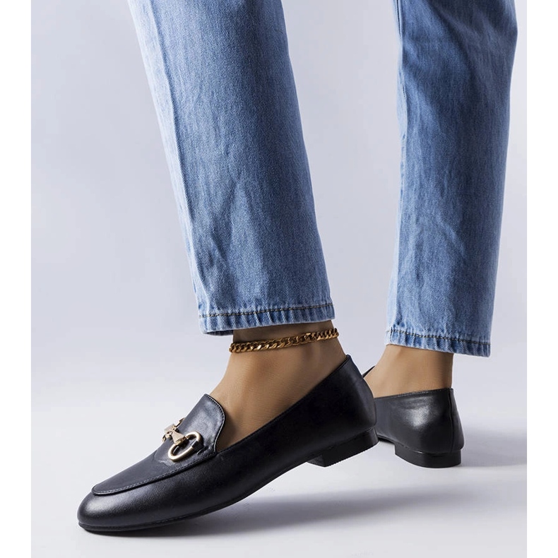 Schwarze Loafer mit Schnalle von Philip 1