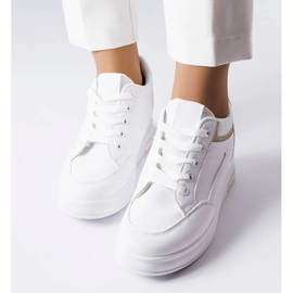 Weiße Sneakers mit Glitzereinsätzen von Bonevil 1