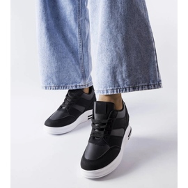 Schwarze CinqMars-Sneaker mit Keilabsatz 1