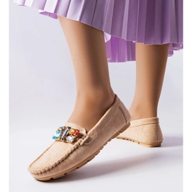 Beige Loafer mit Lederinnensohle von Bertrand 1