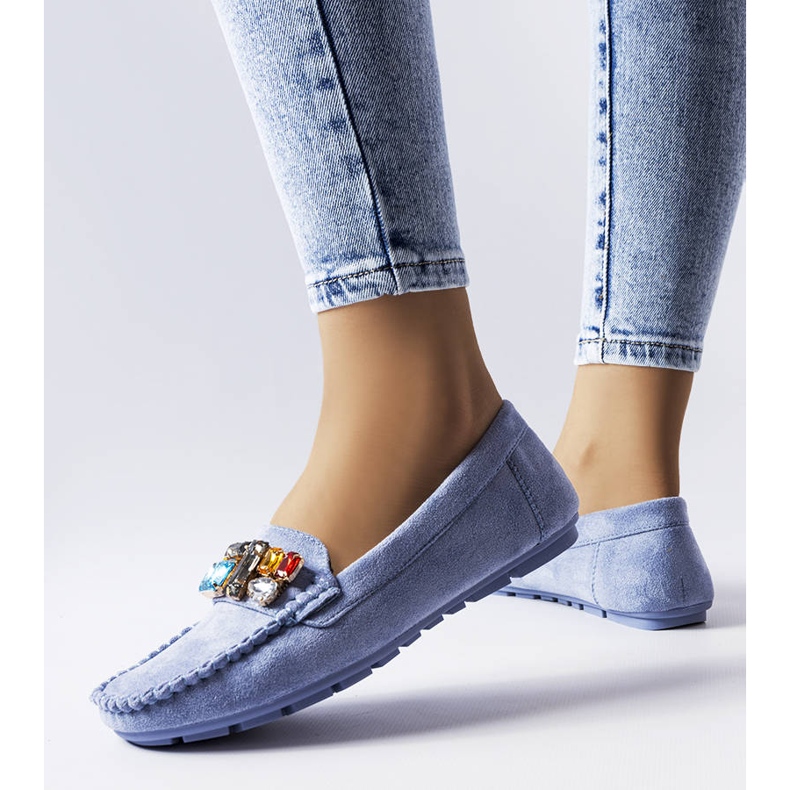 Blaue Loafer mit Lederinnensohle von Bertrand 1