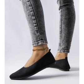 Schwarze Ballerinas aus Stoff von Drouin 1