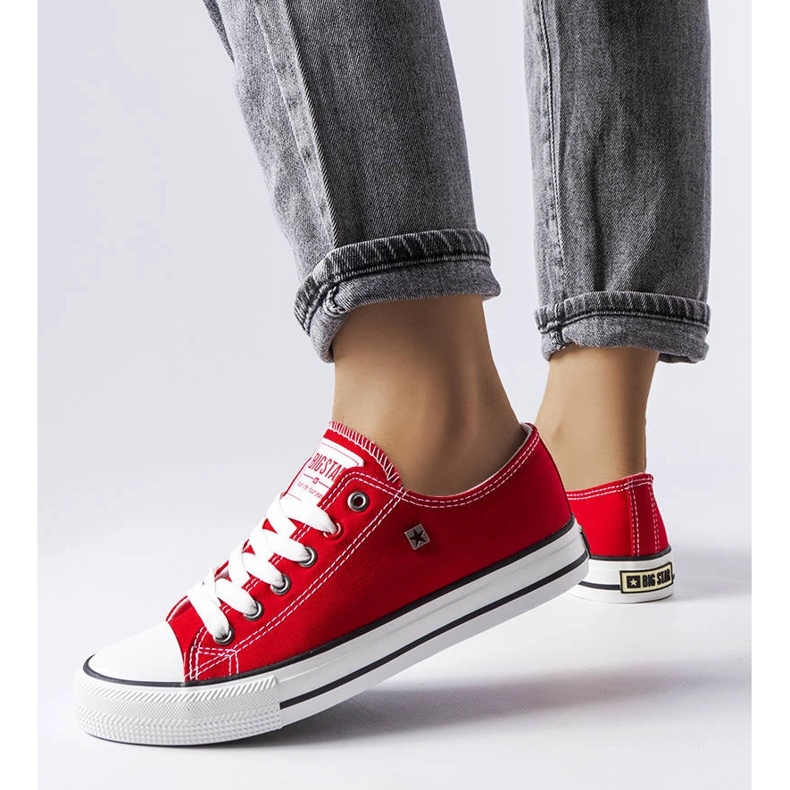 Rote klassische Turnschuhe Big Star T274020603 1