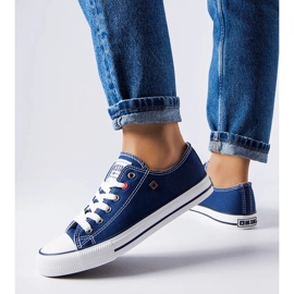 Marineblaue klassische Sneakers Big Star T274021403 1