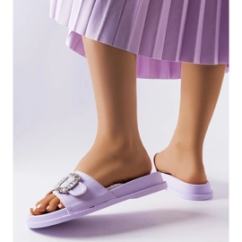 Lilafarbene Schieber, verziert mit Griegsvei-Zirkonen violett 2