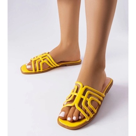 Gelbe Gandy-Hausschuhe für Damen 1