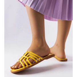 Gelbe Gandy-Hausschuhe für Damen 2