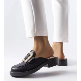 Schwarze Flip-Flops mit integrierter Zehenpartie von Columbus 1