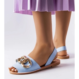 Blaue Sandalen mit Kette von Germaine 1