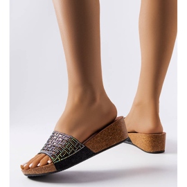 Schwarze Keilsandaletten von Elitha 1