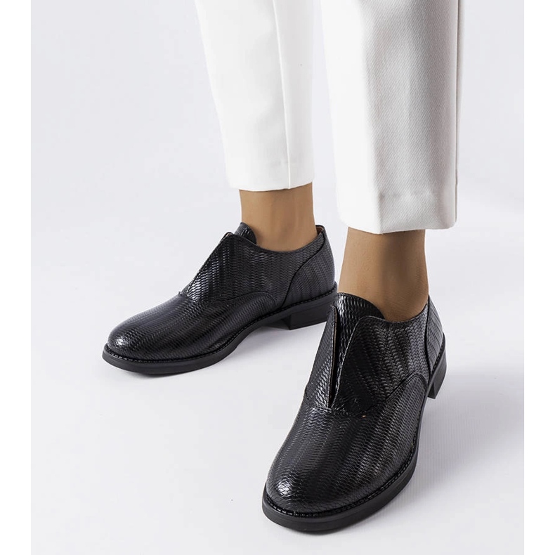 Beige Brogues LS5379 Taupe schwarz 1