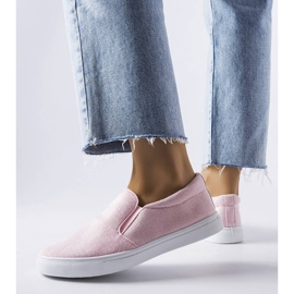 Rosa Slip-On-Sneakers aus Stoff von Lajeunesse 1