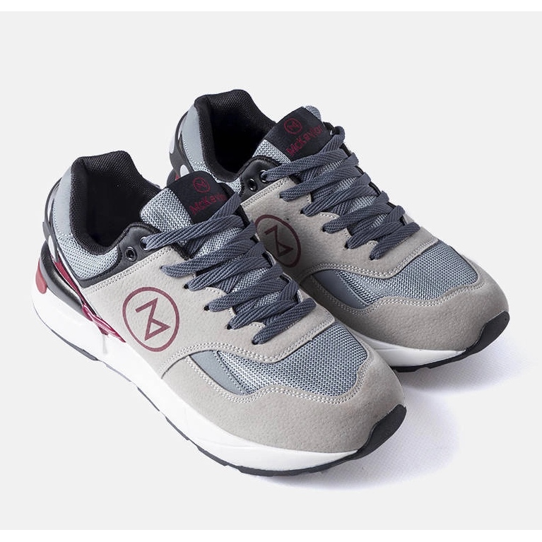 Vinceza Graue Vincez-Sneaker für Herren 1