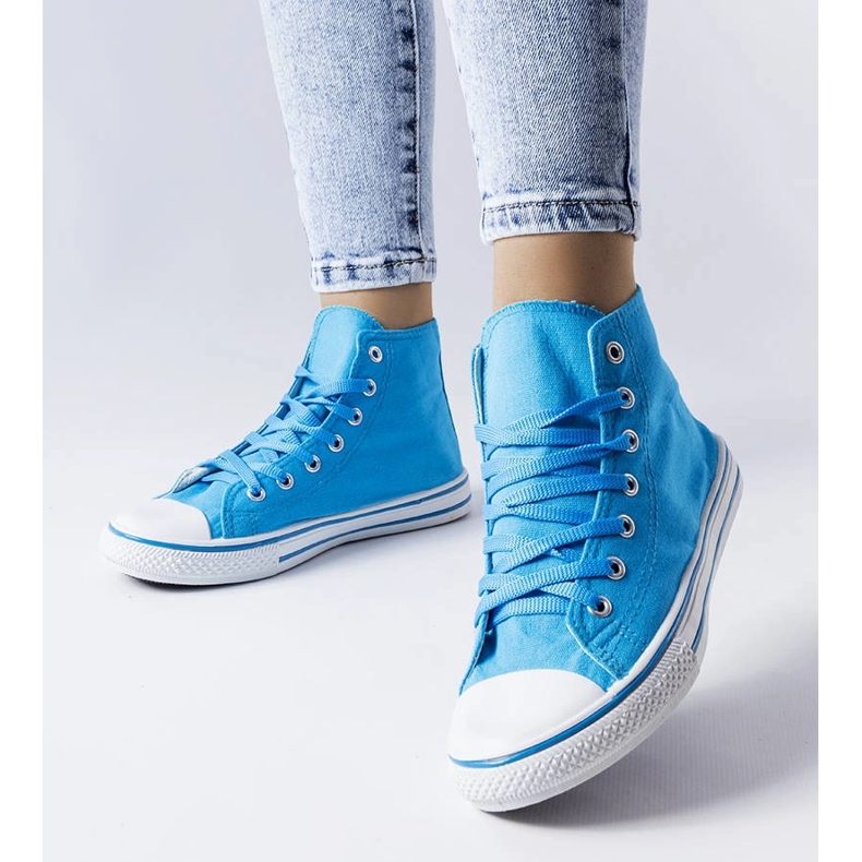 Blaue High-Top-Sneakers von Alaine 1