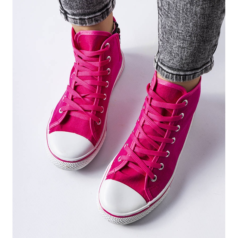 Pinkfarbene High-Top-Sneakers von Alaine rosa 1
