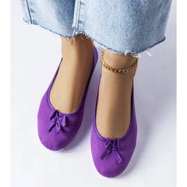 Lila Ballerinas aus Stoff von Gendron 2