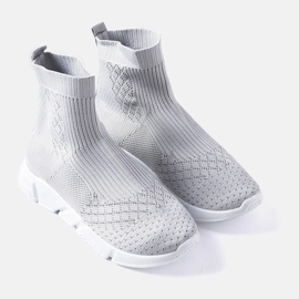 Graue Sneaker mit Sockenobermaterial von Olot 1