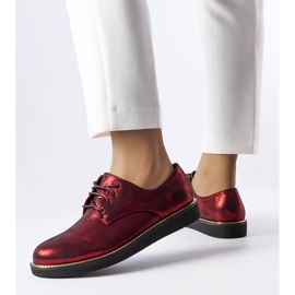 Rote Glitzer-Brokatschuhe von Cemetery 1