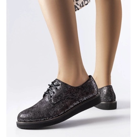 Schwarze Glitzer-Brokatschuhe von Cemetery 1