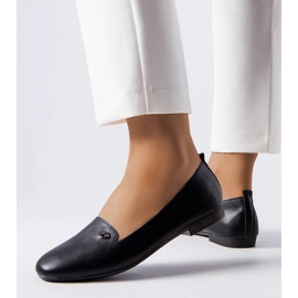 Schwarze Flats mit eckiger Zehenpartie von Noël 1