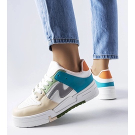 Beige-blaue Plateauschuhe von Harter 1