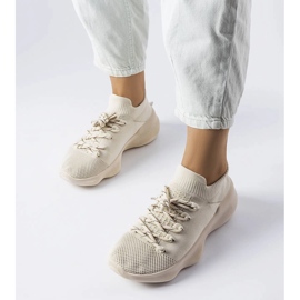 Beigefarbene Canvas-Sneaker von Côté 1