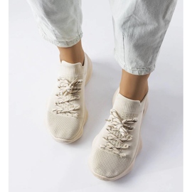 Beigefarbene Canvas-Sneaker von Côté 2